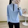 Outdoor Women's Long-sleeved Quick-drying Clothing Fitness Running Sun Protection Stand-up Collar Breathable Quick-drying Top