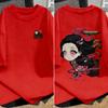 Plus Size Demon Slayer Anime Printed Unisex Women Tshirt Casual Parent Child Top Fashion Summer Street Wear Y2K Harajuku Style