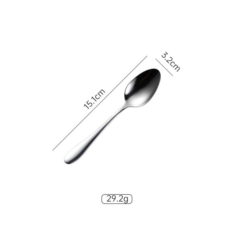 1012 series stainless steel round spoon tip spoon multi-specification western tableware knife fork spoon 410 gift dessert spoon
