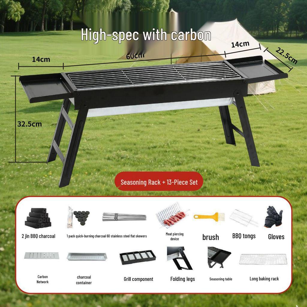 A1R Portable Charcoal BBQ Grill Stand for Home & Outdoor Cooking