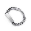 10mm Vintage Cuban Chain Homme Bracelet Men's Thick ID Charm Stainless Steel Jewelry Trendy Silver/Gold Color Metal Accessories