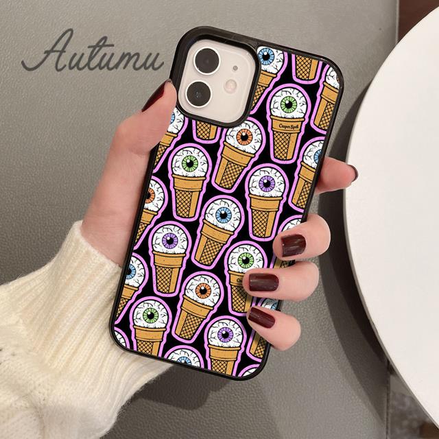 CRAZY EYEBALL PATTERN Phone Case for iPhone 11 12 13 14 Pro Max Mini X XR XS SE 2020 6 7 8 Plus Samsung Galaxy S21 S22 Shell