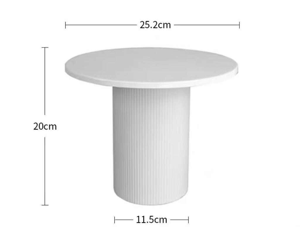 10-Piece White Dessert Display Stand Set: Wooden & Acrylic Tabletop Decoration