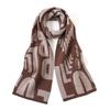Letter Design Versatile Pure Wool Scarf Fashion Warm Small Wide Shawl Autumn and Winter New 100 Wool Scarf