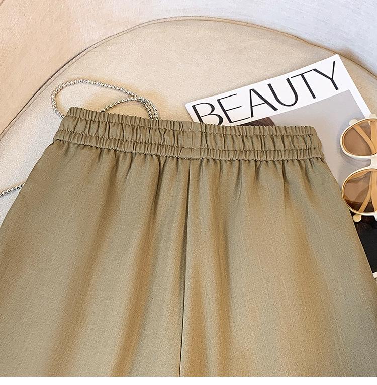 Summer Slimming Elastic Waist Wide-Leg A-Line Shorts