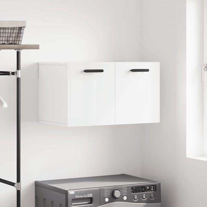 VidaXL Armoire murale Blanc brillant 60x36,5x35 cm Bois d'ingénierie 830030