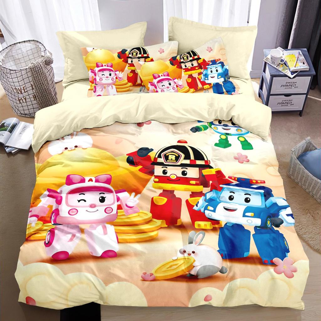 NEW Cute cartoon super wings Bedding Sets exquisite supplies set duvet cover bed comforter set bedding set luxury birthday gift