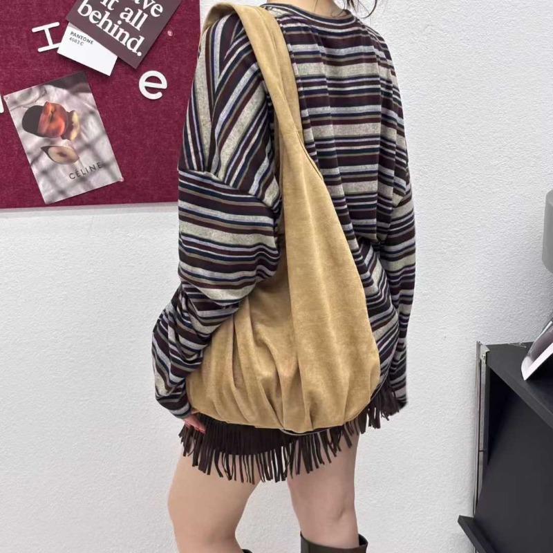 New Korean Version of Fashion Flannel Shoulder Bag, Simple Tote Bag, Literary and Lazy Leisure Bag, Simple and Versatile