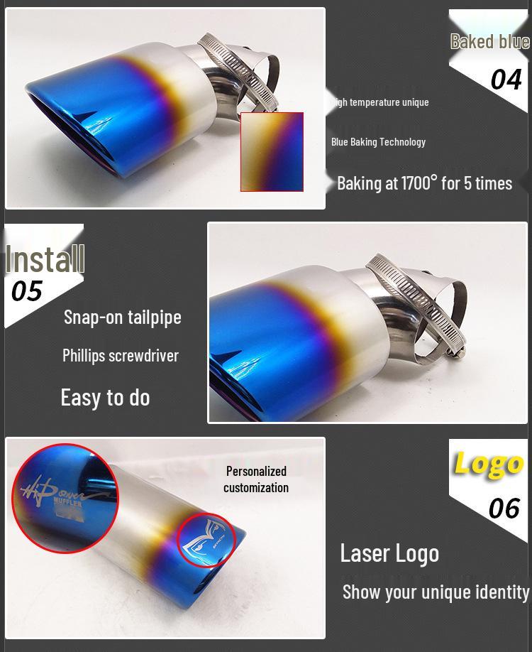 Țeavă de eșapament decorativă argintie pentru Nissan Qashqai