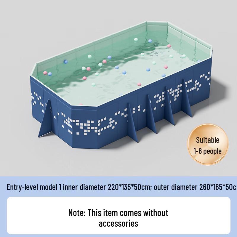 Blue Little Fish Large Foldable Outdoor Family Swimming Pool
