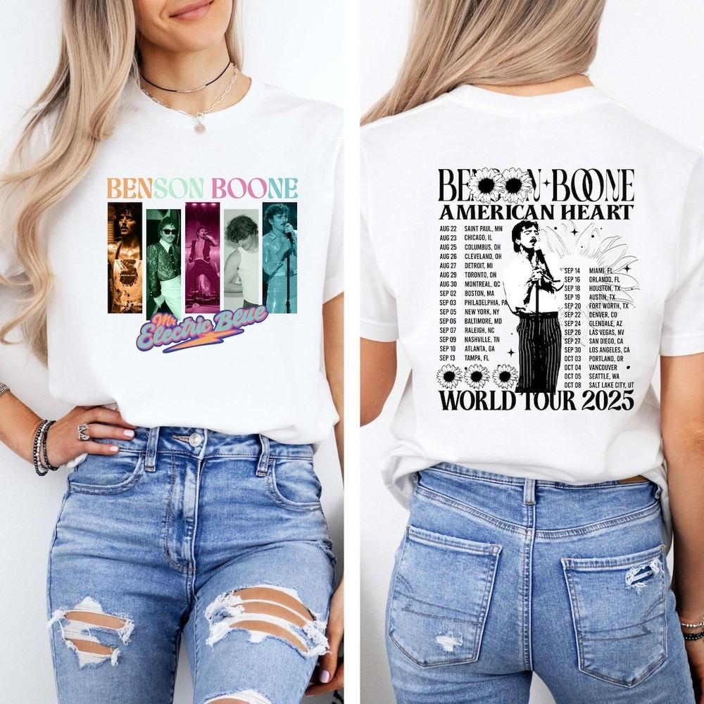 Benson Boone Shirt, Music Tour Fan , Pop Singer Shirt, Beautiful Things Fan Gift Unisex T-Shirt S