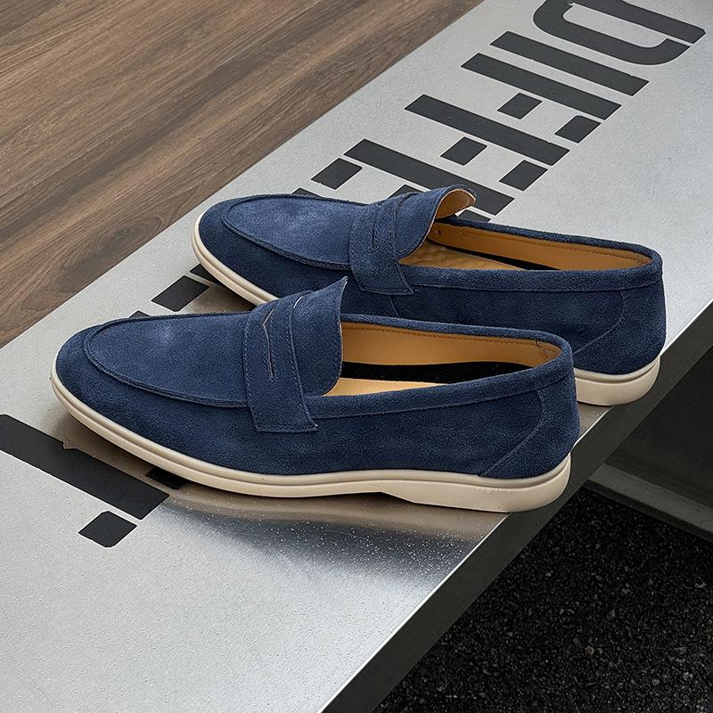 Summer New Lazy One-pedal Casual Trendy Versatile Loafers Doudou Shoes 8225 Yellow, blue-J