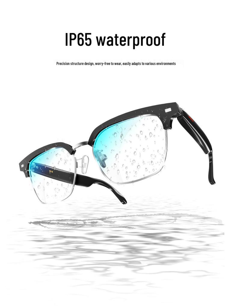Multi-Function Smart Bluetooth Glasses: Anti-Blue Light Sunglasses, Headphone, Voice Translation, Music & Call Features, Interchangeable Lenses.