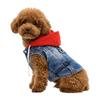 Cool Spring Dog Hoodies with D-Ring Puppy Harness Coat Dog Jean Jacket Vest  For Small Medium Dogs