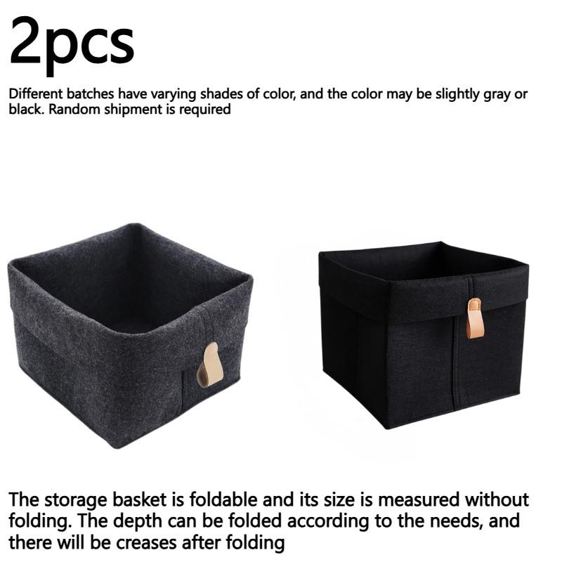 2pcs Foldable Underwear Storage Storage Boxes-Heavy-Duty Fabric Organizer Bins with Sturdy Hinges -Soft Fabric Construction чёрный