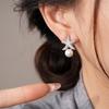 Ocean Style Starfish Starfish Pearl Stud Earrings Crystal Starfish Ear Studs  Women