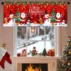 Christmas Short Curtains Valances Christmas Decorations for Home 2026 Xmas Ornaments Windows Treatments for Kitchen Bathroom