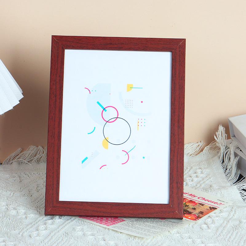 A4 & 12 Inch Minimalist Wood Photo Frame for Wall Hanging, Embroidery, or Painting Display; Also Available in 6 & 7 Inch for Tabletop Use