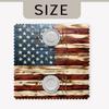 USA Flag Square Tablecloth American Wood Grain Patriotic Table Cloth Cover for Party Picnic Kitchen Dinner Outdoor