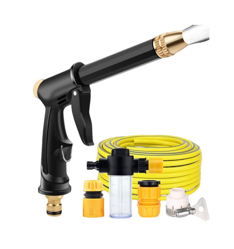 High-Pressure Garden Hose & Spray Nozzle Set for Car Wash