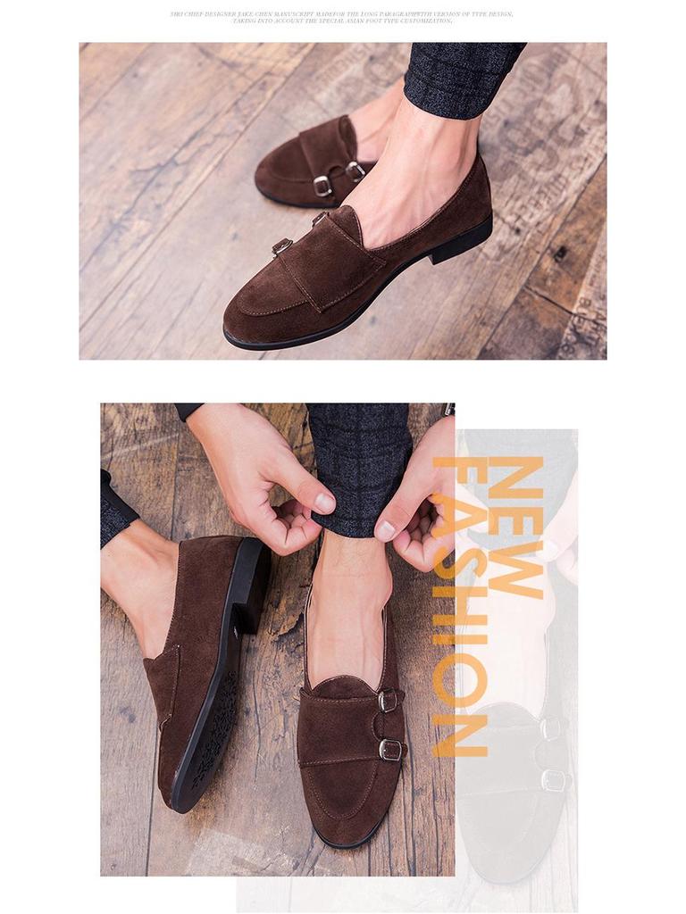 Herren Wildleder Spitzschuh Slipper - Lässige Schlupf-Fahrschuhe, Einfarbig, Ganzjahresartikel