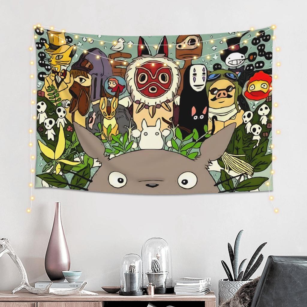 Anime My Neighbor Totoros Cutecore Tapestry Room decoration Home Decoration Tapestry Decor Accessories Cute Room Decor