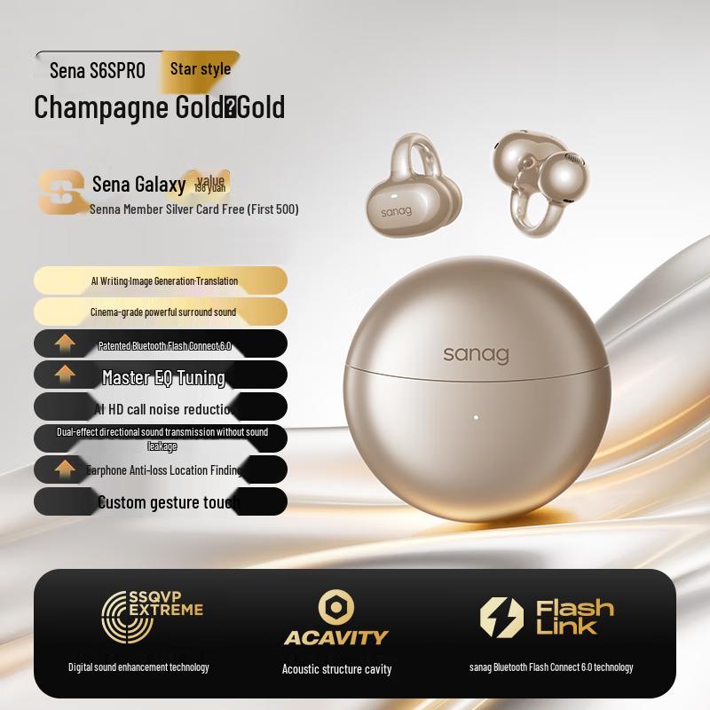 

Saina S6S Pro Open-Ear Clip-on Bluetooth Earphones