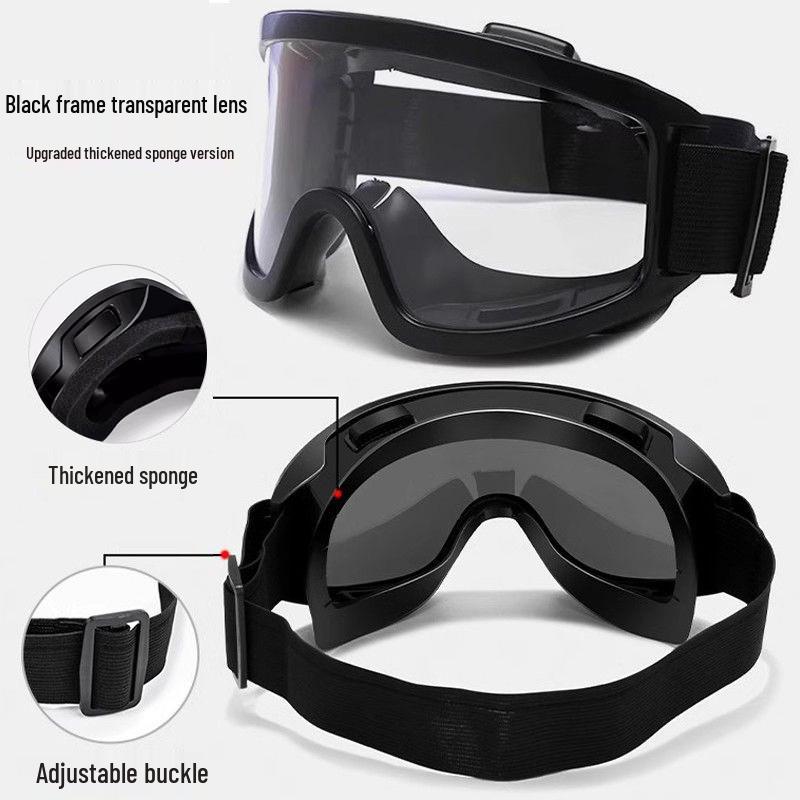 Women's Windproof UV Protection Cycling Sunglasses with Large White Transparent Frame