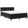LED Box Spring Bed with Mattress Black 140 x 200 cm Velvet