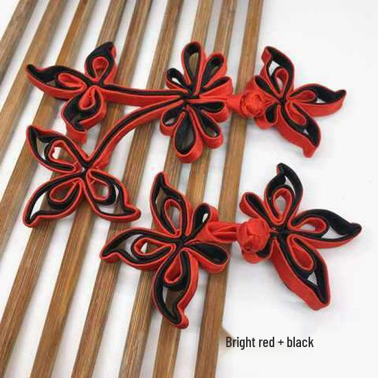 Ręcznie robione guziki Żabki 3D: Retro Kwiatowy Cheongsam Garnitur Tang Dekoracja