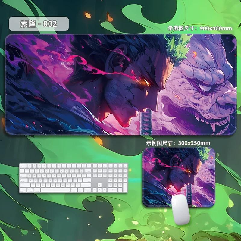 High Quality Roronoa Zoro ONE PIECE Leather Mouse Pad Oversized Small Cartoon Office Game E-sports Computer Keyboard Pad Table Mat Animation Periphery