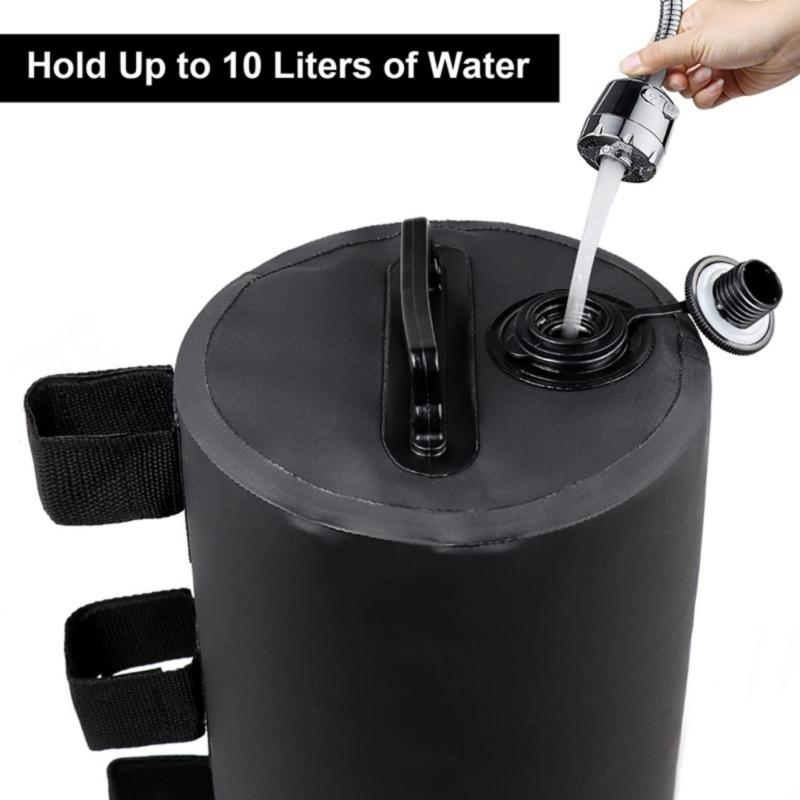 4Pcs 20L Tent Weight Water Bag Canopy Legs Weights Sandbags Heavy Duty Tent Water Weights for Outdoor Camping Equipment