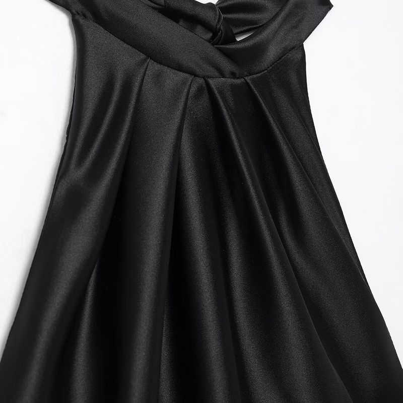 Kaslead New Arrival Women's Clothing Fashion Style Slim Fit Backless Silk Satin Texture Dress 3274548