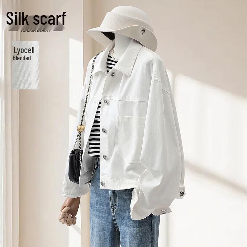 Women s Lyocell Blend Lapel Long-Sleeve Jacket M