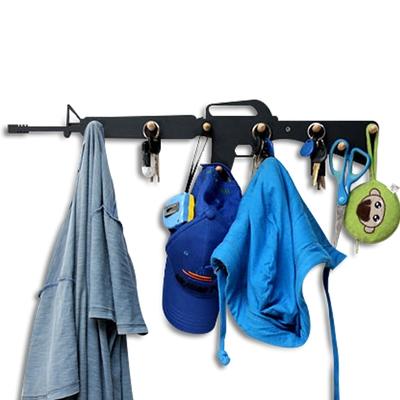 Design Coat Hook M16 Rifle Weapon 9 Bullets Hook