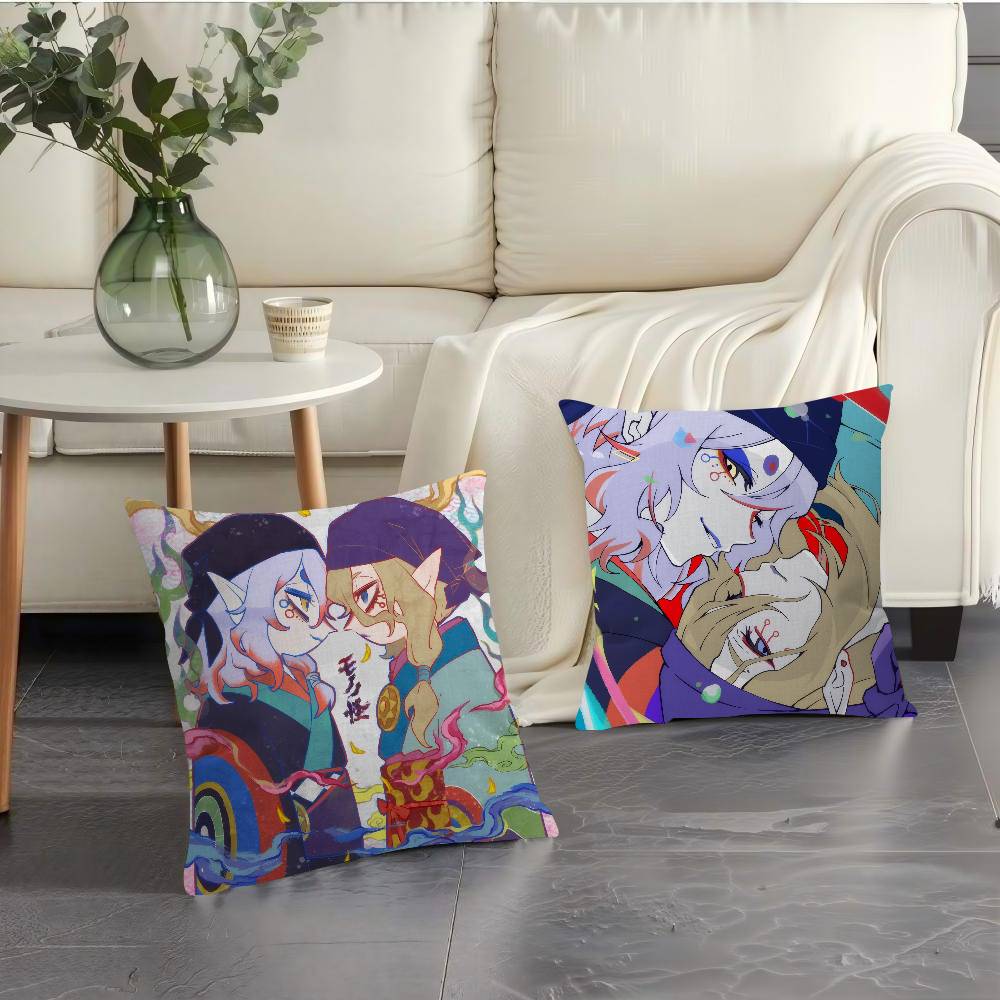 Anime Mononoke Kusuriuri Cushion Cover Inches Farmhouse Decor Home Throw Pillow Covers For Couch Decorations