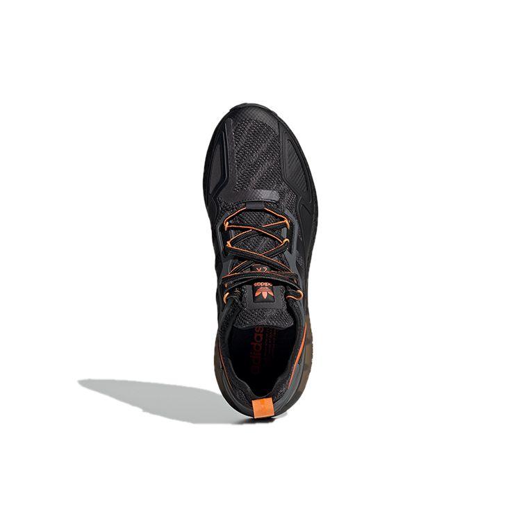Adidas Originals ZX 2K Boost Fabric Cool Non-Slip Durable Low-Top Lifestyle Sneakers Unisex Sneakers Black Orange GY3547