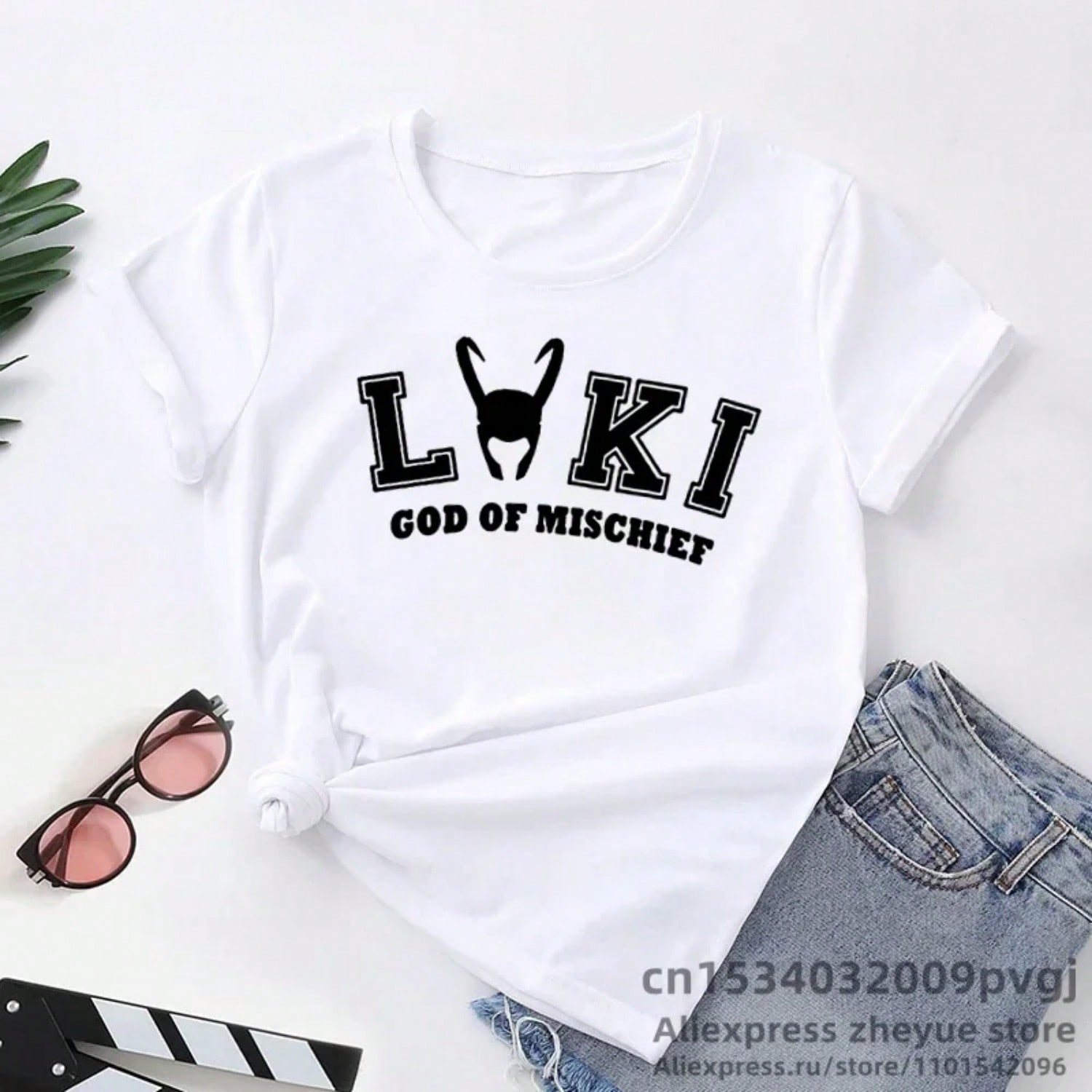 God Of Mischief unisex T-Shirt Horned Helmet   T-Shirt Funny TV Series Street  Short Sleeve T-Shirt S