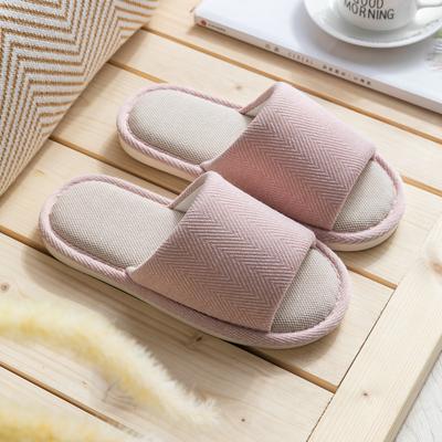 Damen Hanf Hausschuhe Winter und Herbst Zuhause Indoor Hausschuhe Boden Baumwolle Schlafzimmer Damenschuhe Rutschfest Einfarbig Schuhe