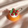 Slow Rising Squishy Keychain Toys Strawberry Cake Coffe  Squeeze Stress Relief Hand Relaxing Gift Soft Rebound