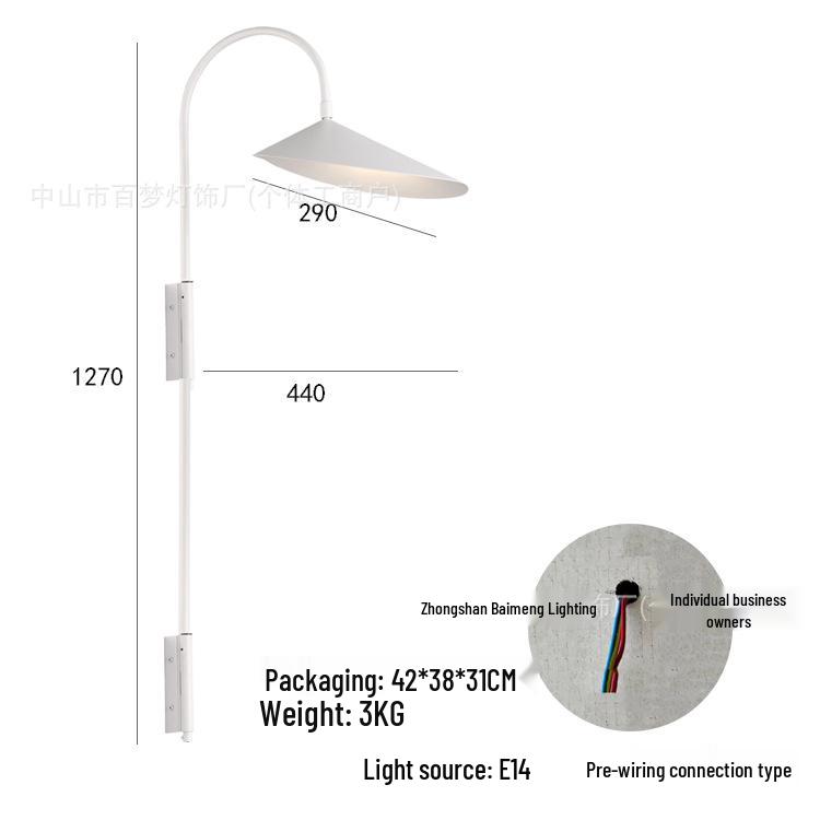 Nordic Wabi-sabi Rotatable Wall Lamp - Danish Design for Bedroom, Living Room, or Study Room.
