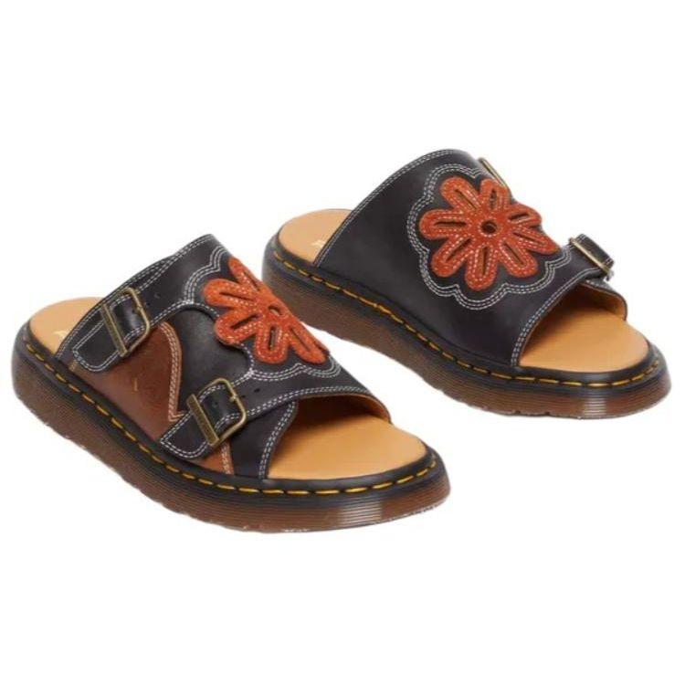 Dr. Martens Simple Versatile Comfortable Slip-Resistant Slide Sandals Unisex Sandals Brown 31719140