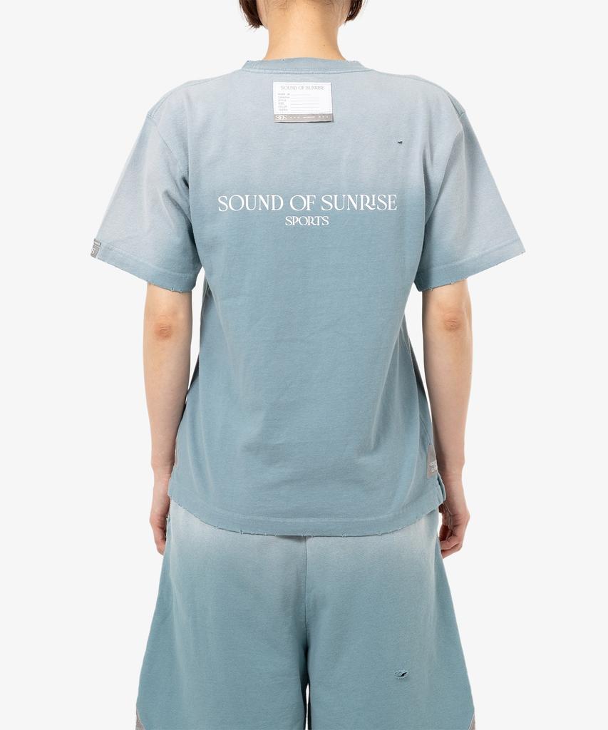 Saundeuobeuseonlaijeu Sun Faded Like T-Shirt Light Blue