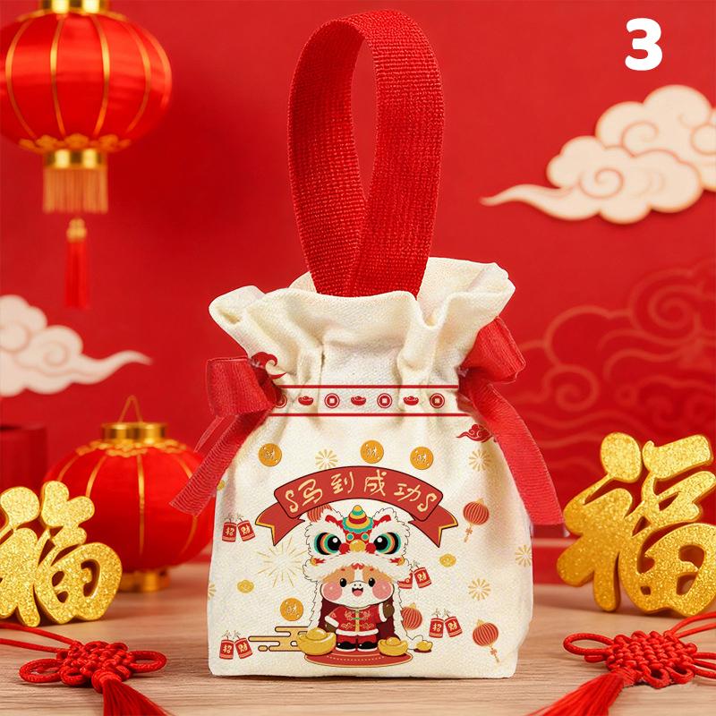 Year Of The Horse Drawstring Cartoon Pouch Bags Small Candy Gift Bag Navidad Party Favor Snack Packaging Bags 2026  Year