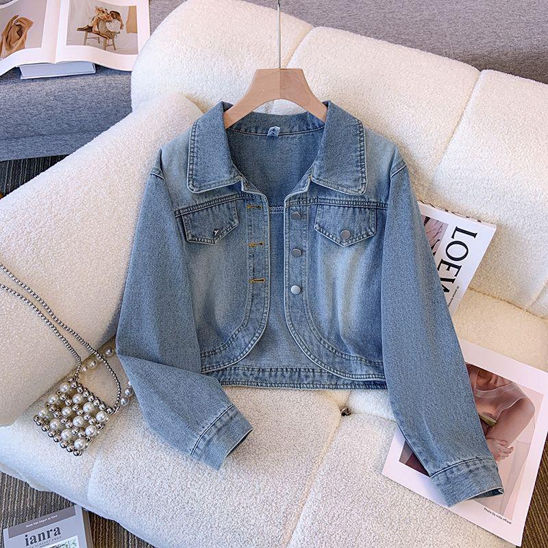 Универсальная свободная женская джинсовая куртка - Дизайн Весна/Осень 2025 S