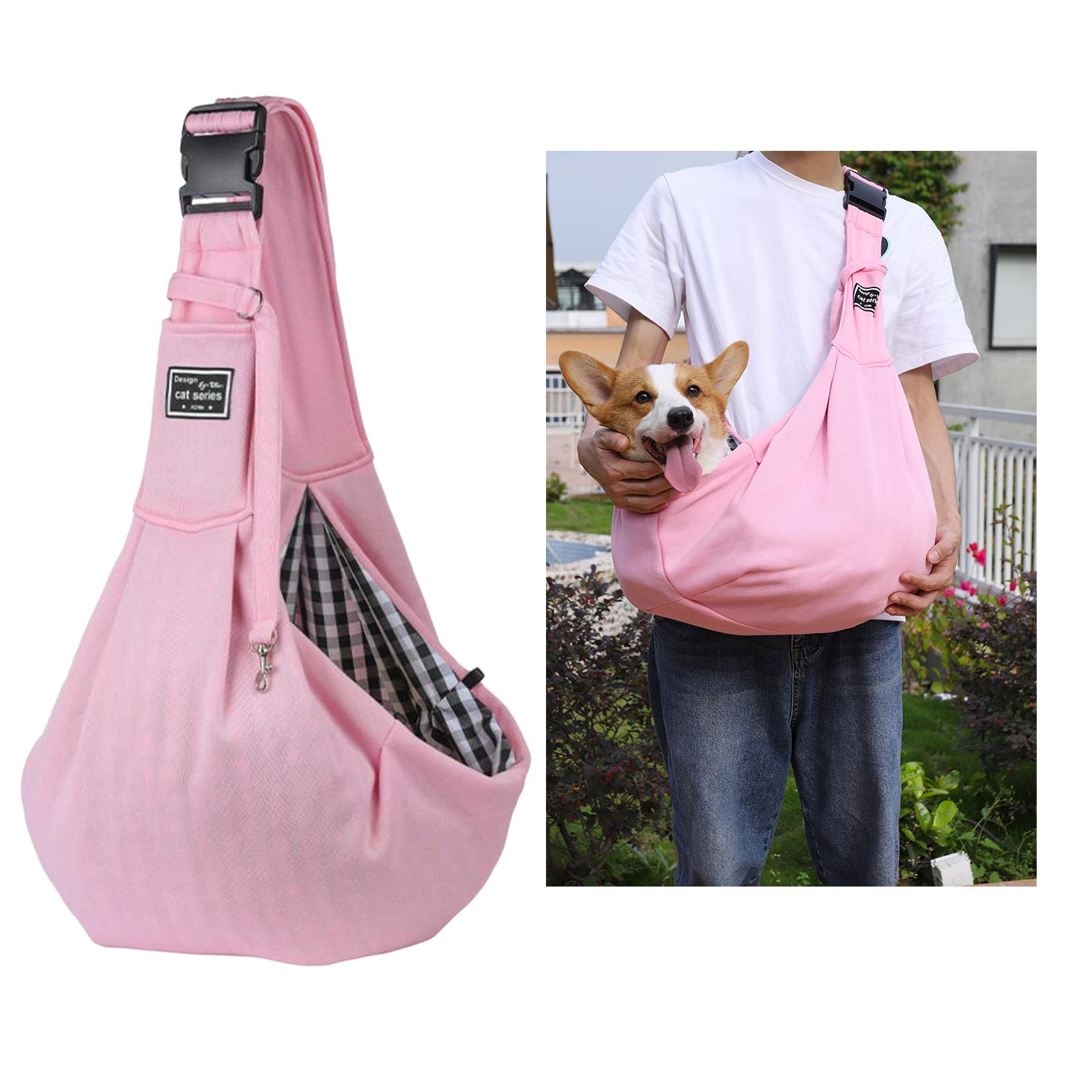 

Pet Carrier Bag Cat Dog Accessories Go Out Carrying Puppy Shoulder рожевий