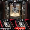 For Porsche Panamera 2010-2016 Real Carbon Fiber Central Control Function Button Frame Strips Car Interiors Accessories Sticker
