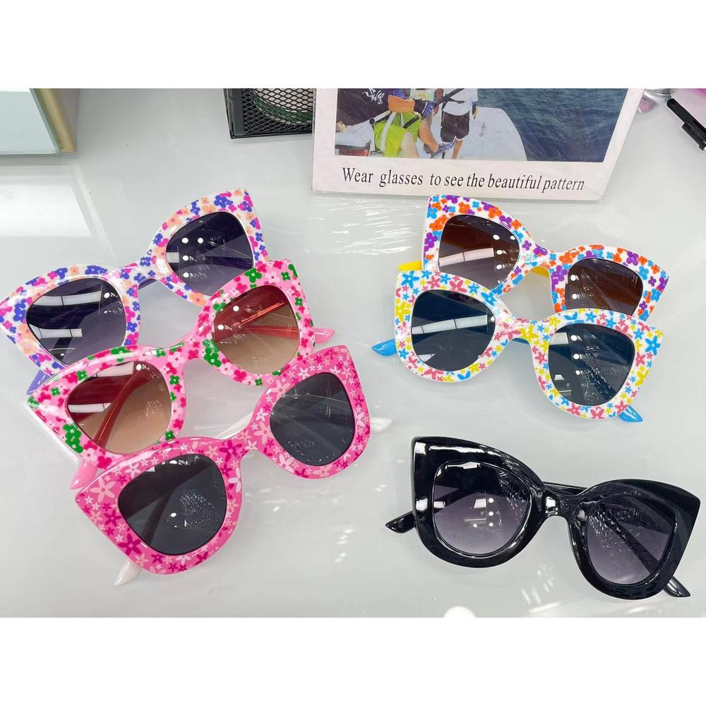 2025 New Cute And Fresh Flower Children's Fashion Sunglasses, UV Resistant, Baby Multi Color Lens Glasses