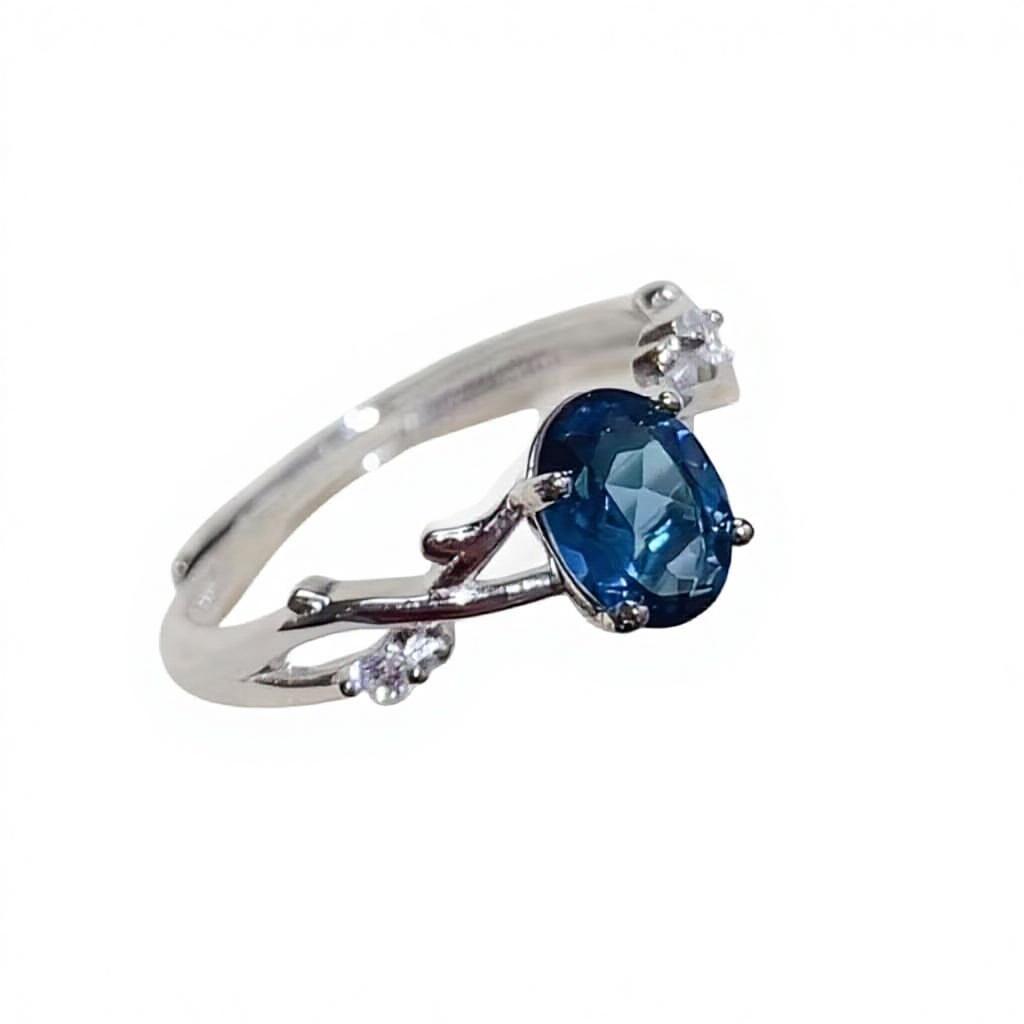 High Quality 925 Sterling Silver Natural Topaz Ring - Customizable Women's Anniversary Jewelry, Factory Direct Low Price