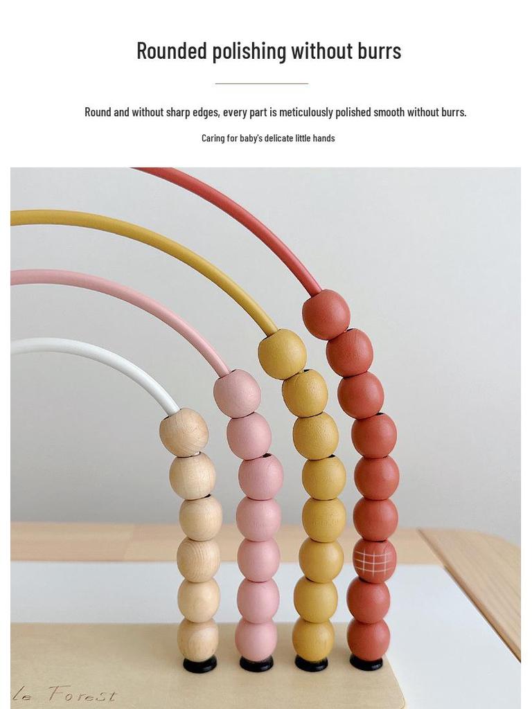 Colorful Four-Row Abacus for Early Math Learning and Teaching Aids